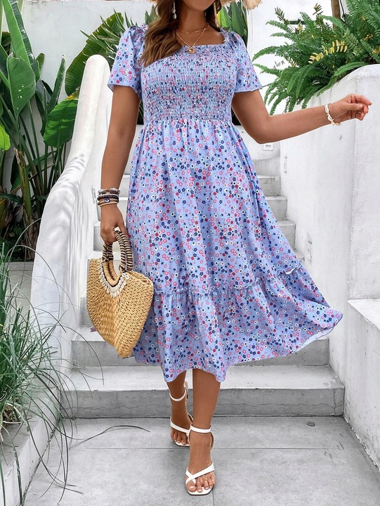 SUKIENKA MIDI Z ELASTYCZNYM DEKOLTEM SHEIN 4XL