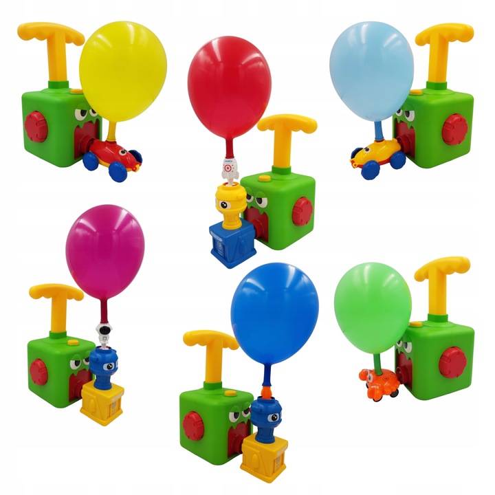 Wyrzutnia balonów autek rakiet ZIELONY POTWOREK