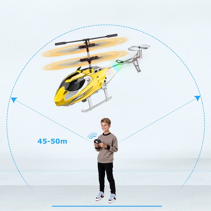 HELIKOPTER ZDALNIE STEROWANY SAMOLOT RC NA PILOT PREZENT ŚMIGŁOWIEC Z LED