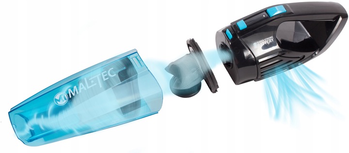 ODKURZACZ RĘCZNY BEZPRZEWODOWY AKUMULATOROWY SAMOCHODOWY CZYŚCI NA MOKRO