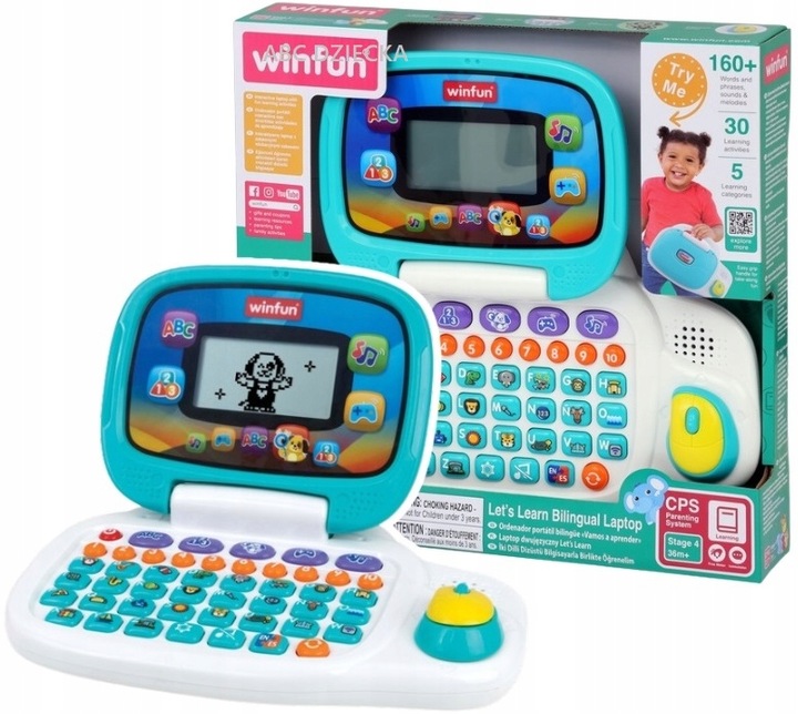 WINFUN LAPTOP DWUJEZYCZNY Edukacyjny interaktywny WINFUN