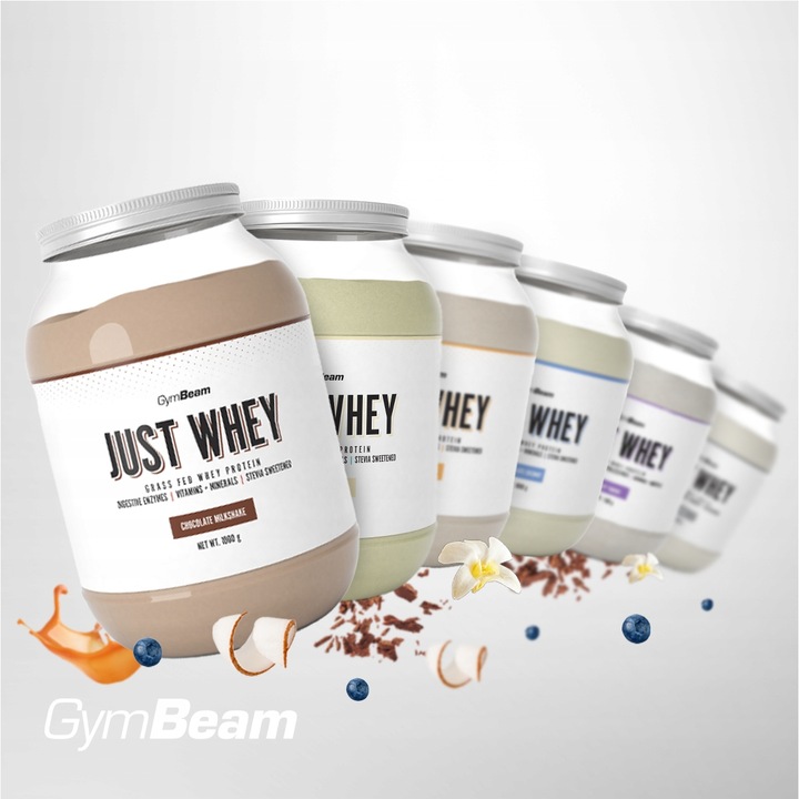 ODŻYWKA BIAŁKO SERWATKOWE JUST WHEY PREMIUM WPC GymBeam 1000g naturalne