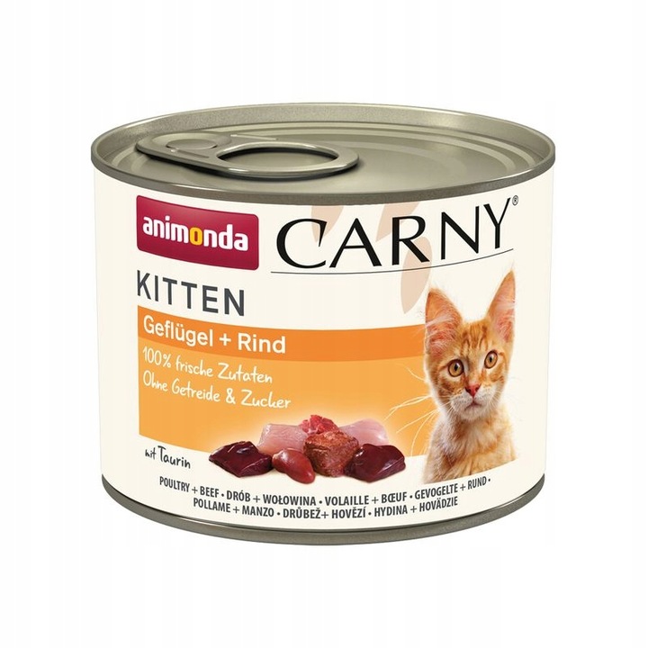 Animonda Carny Kitten Mokra Karma Dla Kociąt zestaw 12x200g MIX Smaków