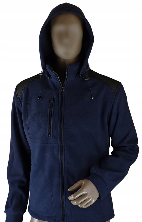 GRUBY POLAR ROBOCZY Bluza robocza POLAROWA z odpinanym KAPTUREM WZMOCNIONA