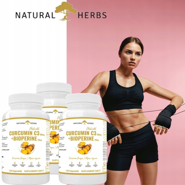 KURKUMINA + PIPERYNA CURCUMIN C3 turmeric 3x120k