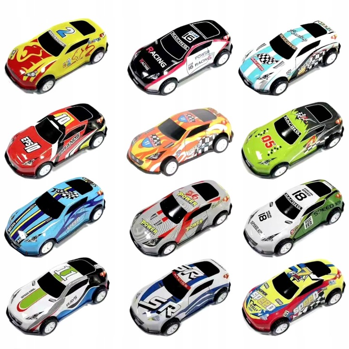 SAMOCHODZIKI Z NAPĘDEM 50 RESORAKI KUFEREK AUTKA METALOWE SAMOCHODY MAPA