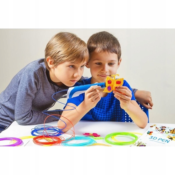 DŁUGOPIS 3D Dla Dzieci DRUKARKA 3D WKŁADY 150M Akcesoria Szablony Zestaw XL