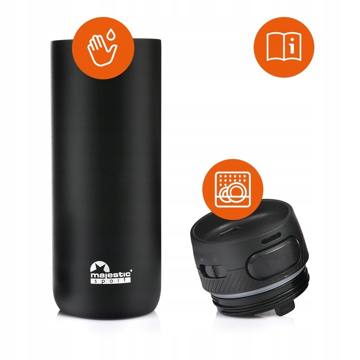 KUBEK TERMICZNY TERMOS NA KAWĘ HERBATĘ MAJESTIC SPORT NORD 600 ML