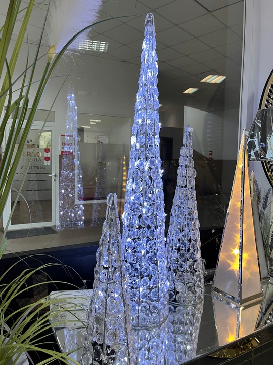 Stożek akrylowy Led kryształki 60 cm