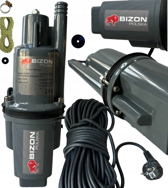 POMPA CIŚNIENIOWA do wody PODLEWANIA głębinowa studni 20m Kabla 8BAR BIZON