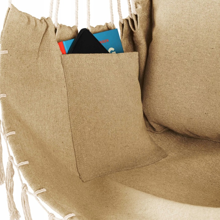 FOTEL WISZĄCY KRZESŁO BRAZYLIJSKIE HUŚTAWKA HAMAK BOHO SOIS XXL OUTTEC