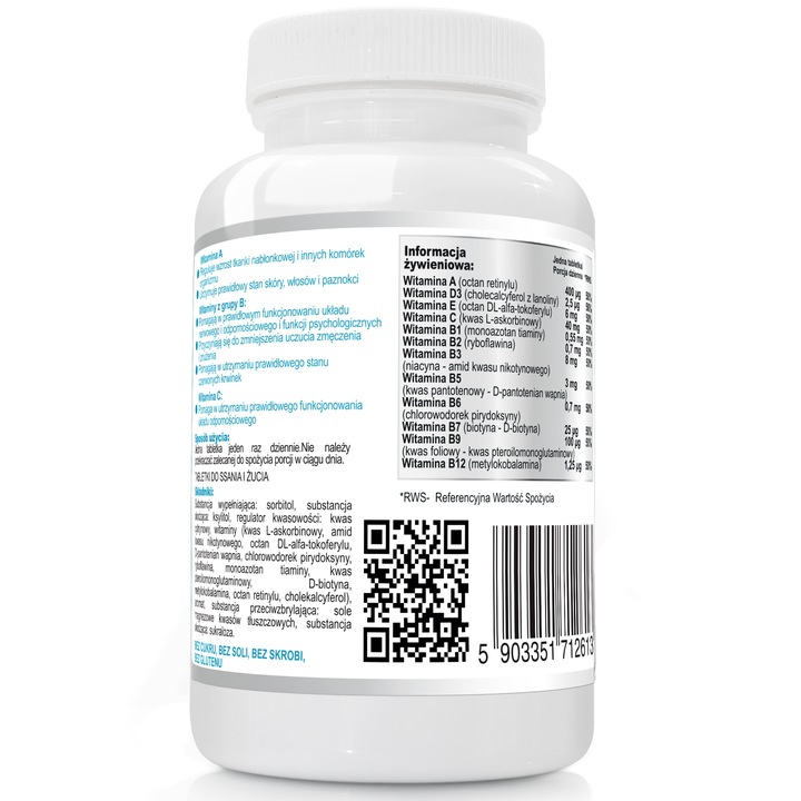 MULTIWITAMINA COMPLEX DLA DZIECI DO SSANIA 2x120t