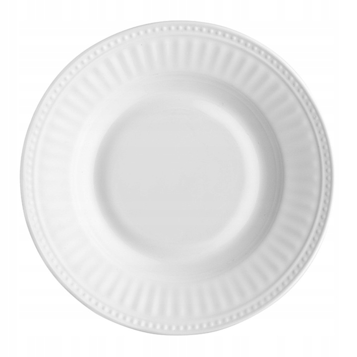 KOMPLET ZESTAW TALERZY SERWIS OBIADOWY 36el DLA 12 OSÓB BIAŁE TALERZE ROMA