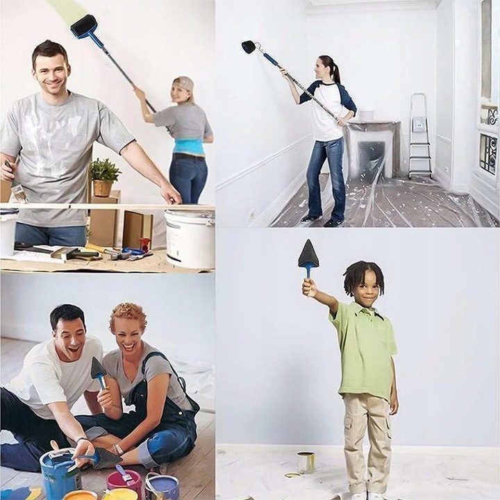 WAŁEK DO MALOWANIA NIEKAPIĄCY ZESTAW MALARSKI 4w1 WAŁEK NIEKAPEK