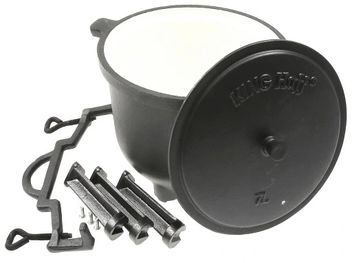 KOCIOŁEK 7 L GARNEK MYŚLIWSKI ŻELIWNY EMALIOWANY