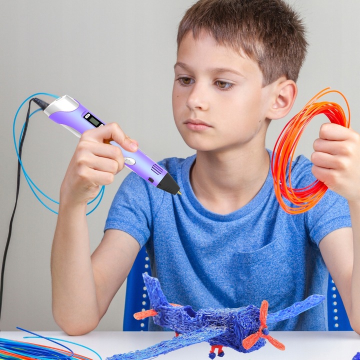 DŁUGOPIS 3D DLA DZIECI DRUKARKA 3D MAGICZNY DŁUGOPIS 3D + WKŁADY 160 METRÓW