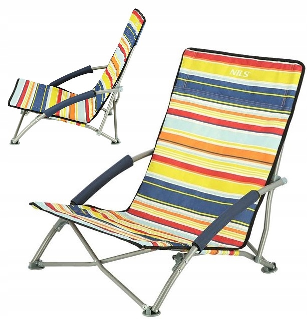 Krzesełko turystyczne SKŁADANE pokrowiec siedzisko z oparciem do 120kg NILS