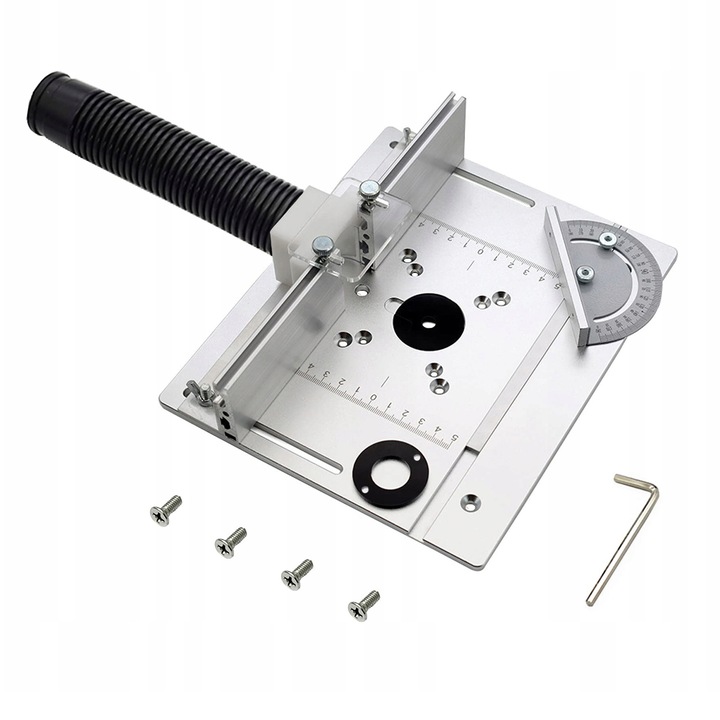 ALUMINIOWA PŁYTA DO STOŁU FREZARKI Z PROWADNICĄ UKOŚNĄ I PŁOTEM PROFESJONAL