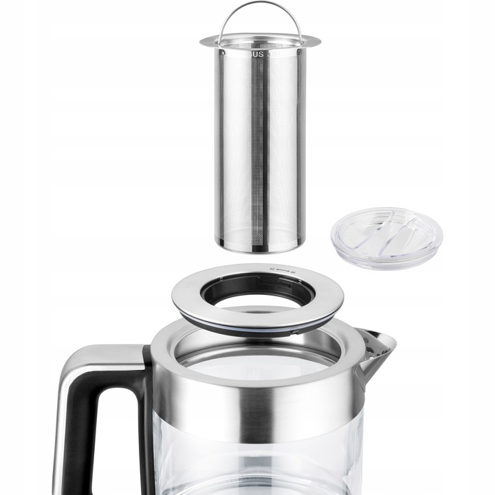 Czajnik Elektryczny Szklany z Podstawą Catler KE510 Poj 1,5L LED 2200W