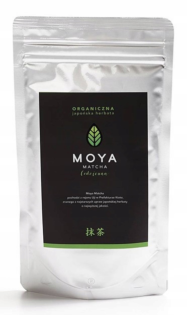 Matcha 100g Codzienna Japońska Moya Zielona Herbata Macza sproszkowana BIO