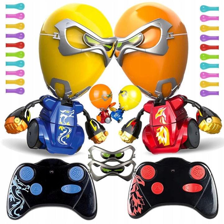 Zdalnie Sterowane Walczące Balony Roboty + 2 piloty + Zestaw 20 balonów RC