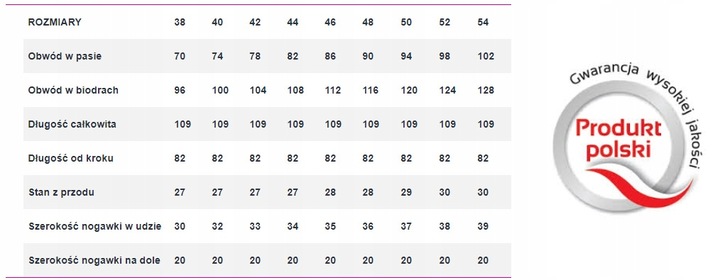 SPODNIE BAWEŁNA KLASYCZNE (38-54) KOLORY r.46