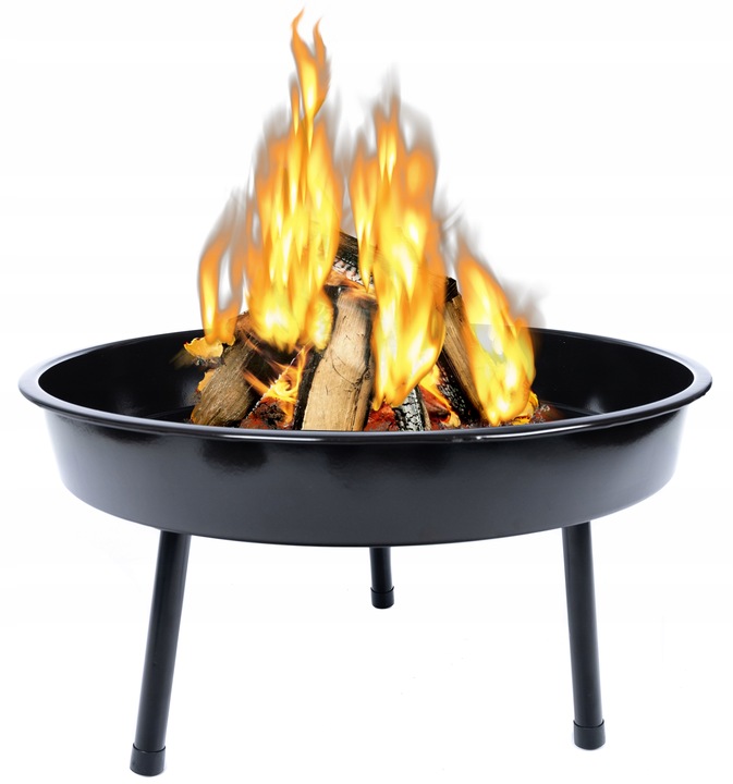 Grill Ogrodowy Wiszący Trójnóg Węglowy Palenisko Ruszt 55 cm BBQ Regulowany