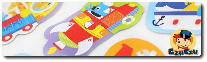 nauka liczenia Puzzle z dziurką CzuCzu Pociąg do liczenia 30 el.