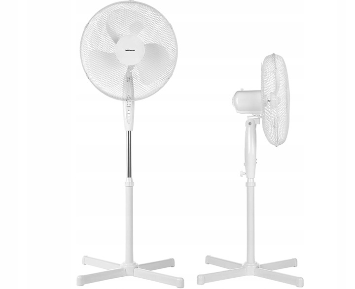 STOJĄCY WENTYLATOR PODŁOGOWY MD18795 BIAŁY 3 PRĘDKOŚCI TIMER + PILOT