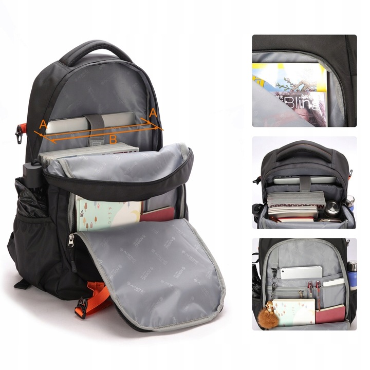 wszechstronny plecak miejski 27L zielony AOKING - idealny na codzienne