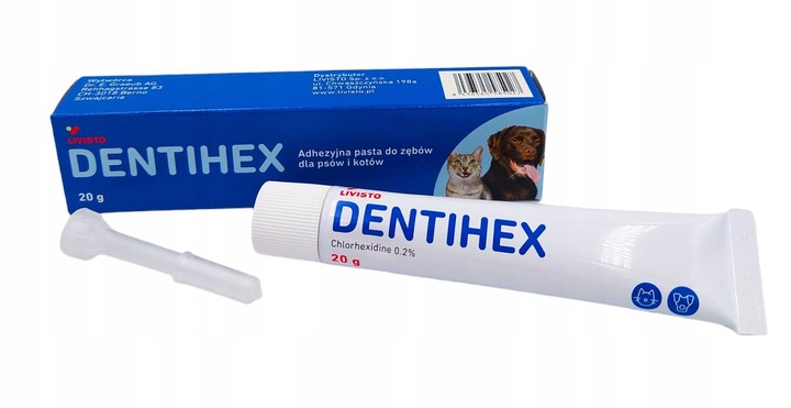 DENTIHEX 20 G Z APLIKATOREM pasta do zębów dla psów i kotów