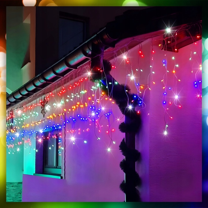 SOPLE LAMPKI CHOINKOWE ŚWIATEŁKA 300 LED 12M GRUBY KABEL FLASH ZEWNĘTRZNE