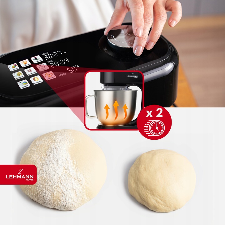 ROBOT PLANETARNY KUCHENNY MIKSER Z WAGĄ PODGRZEWANA MISA DO 45C PANEL LED