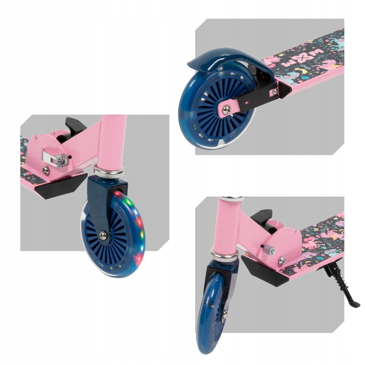 Hulajnoga składana SKIPO Unicorn koła LED 120 mm