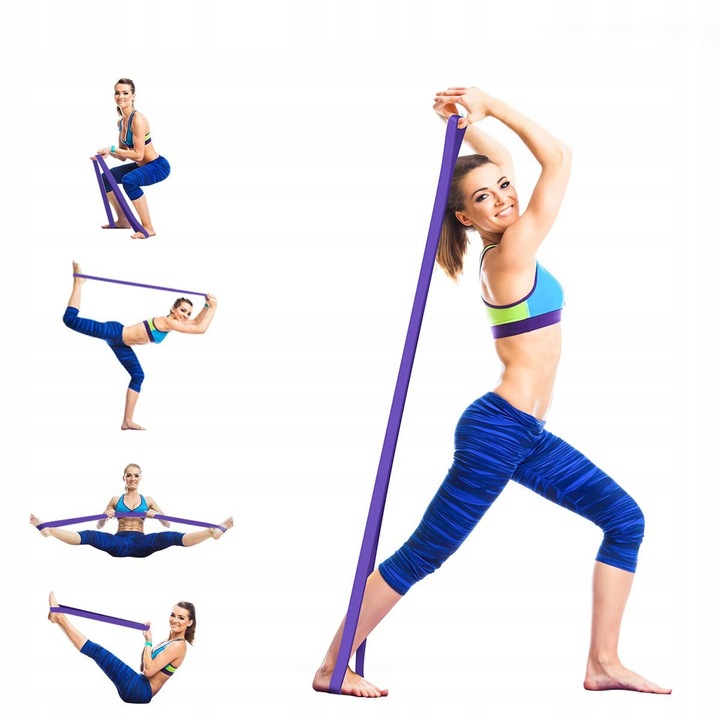 Zestaw 5 Gum Do Ćwiczeń Fitness Gumy Oporowe Wytrzymałe Sport