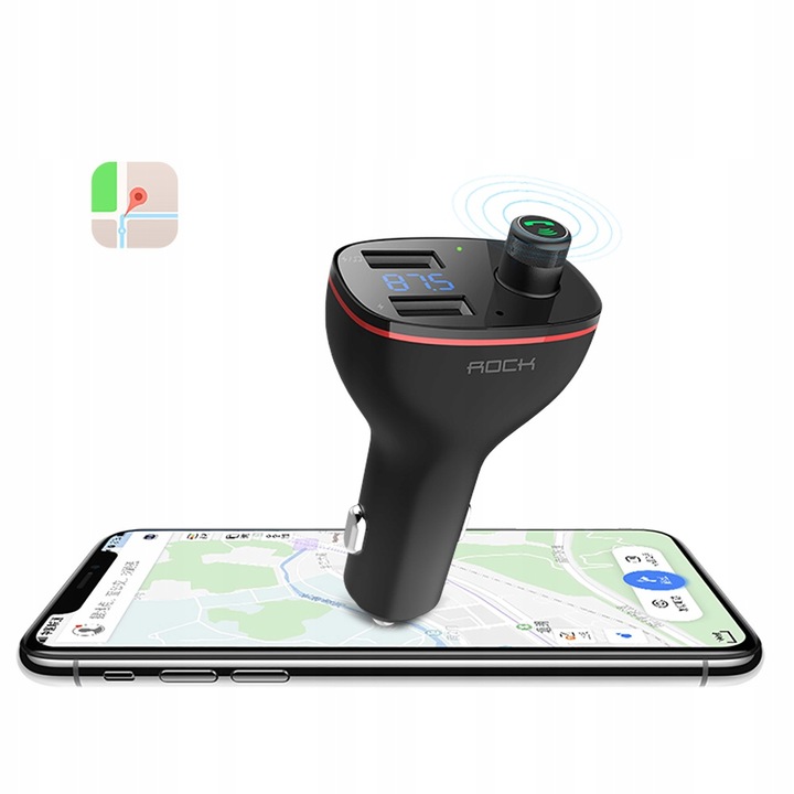 ROCK B300 TRANSMITER FM BLUETOOTH+ŁADOWARKA 2xUSB