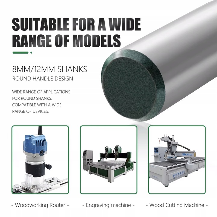 Frez prosty do drewna 4P | trzpień 8 mm | fi 16 x 50 | VHM | z łożyskiem