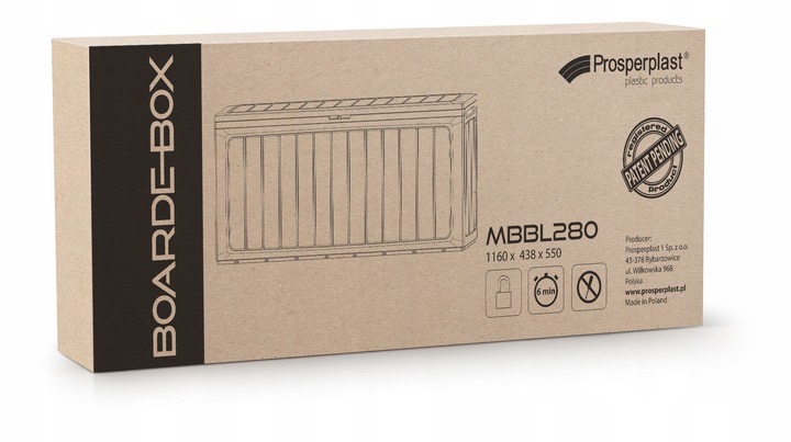 Skrzynia Ogrodowa 280L Brązowa Solidna Pojemna na Taras Balkonowa