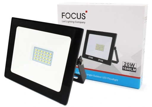 Halogen LED 20W lampa naświetlacz zewnętrzny zimny 6000K 1640LM reflektor