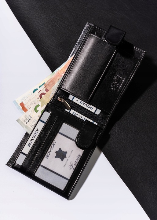 Elegancki portfel męski skórzany zapinany w pudełku na prezent Always Wild