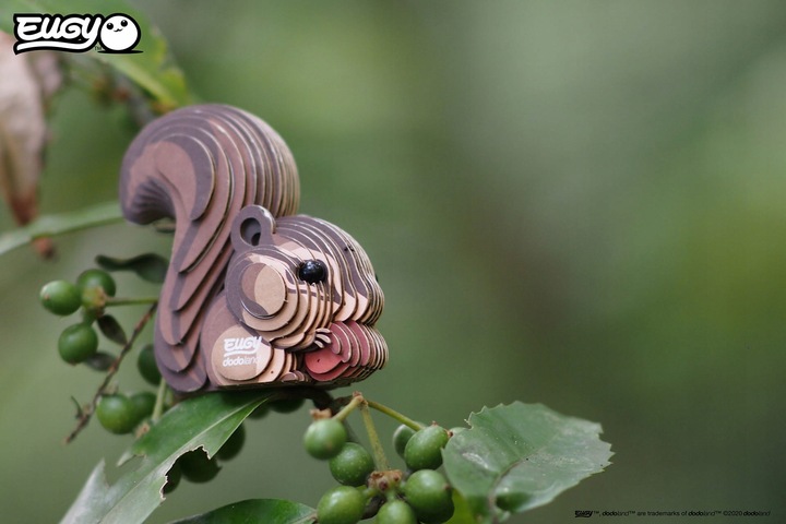 Wiewiórka Eugy. Eko Układanka Puzzle 3D