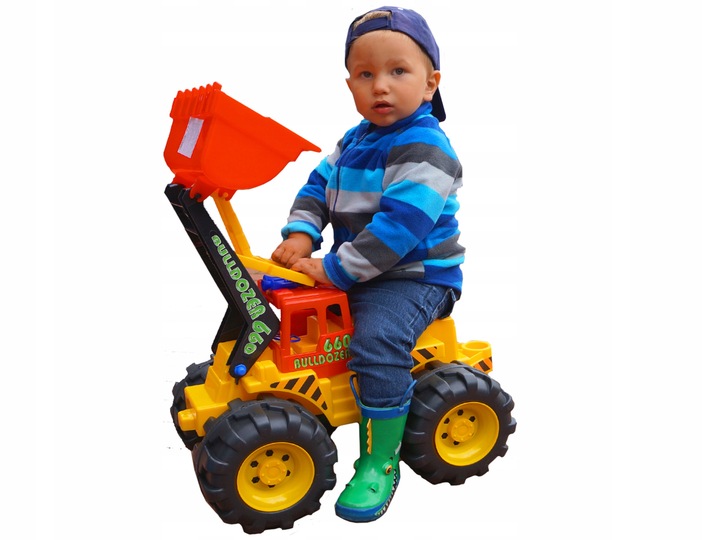 Polska Duża HQ Koparka Spychacz Jezdzik Ruchomę Ramię XL 90CM Budowniczy