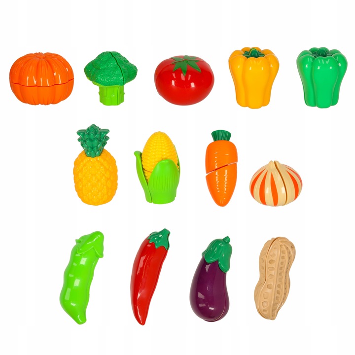 ZESTAW AKCESORIÓW KUCHENNYCH DLA DZIECI WARZYWA OWOCE DO KROJENIA NA RZEPY