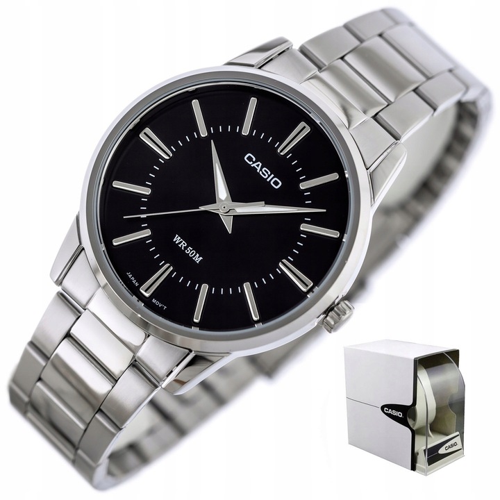 ZEGAREK MĘSKI CASIO MTP-1303PD stalowy klasyczny +BOX +GRAWER