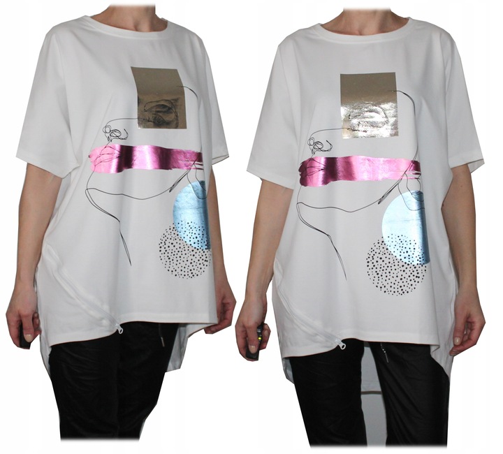 MEGI BLUZKA PRINT ZAMEK S/M