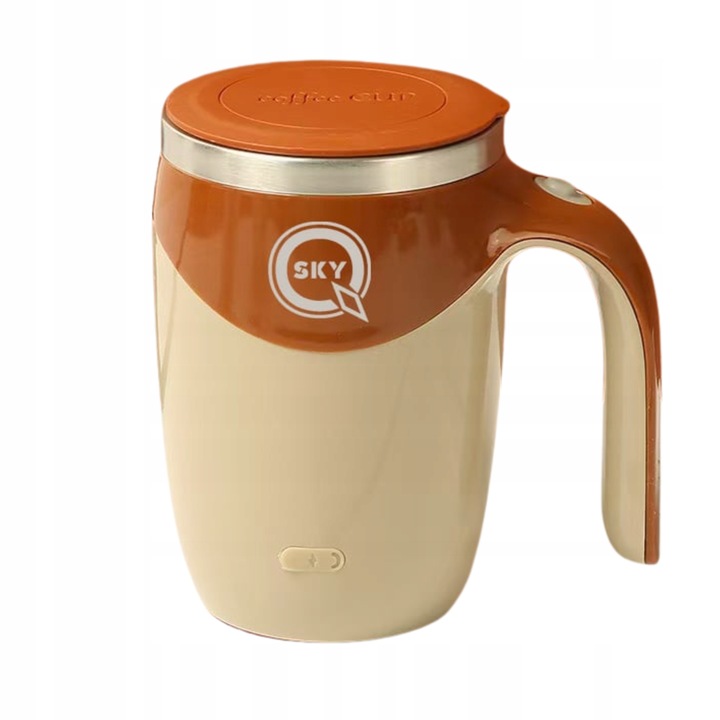 AUTOMATYCZNY KUBEK TERMICZNY 380 ML MAGNETYCZNE MIESZADŁO USB DLA KAWOSZY