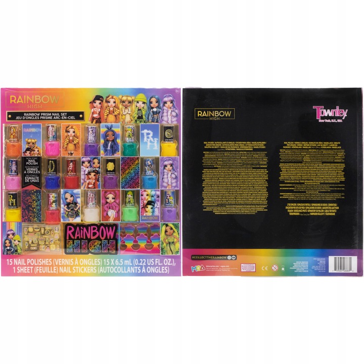 RAINBOW HIGH MEGA ZESTAW 15 LAKIERÓW DO MALOWANIA PAZNOKCI NA PREZENT