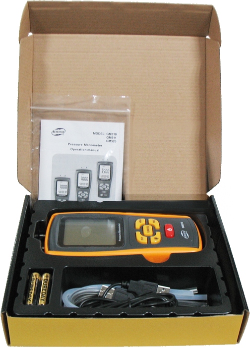 MANOMETR RÓŻNICOWY CYFROWY MIERNIK CIŚNIENIA TESTER PODCIŚNIENIA USB+ LCD