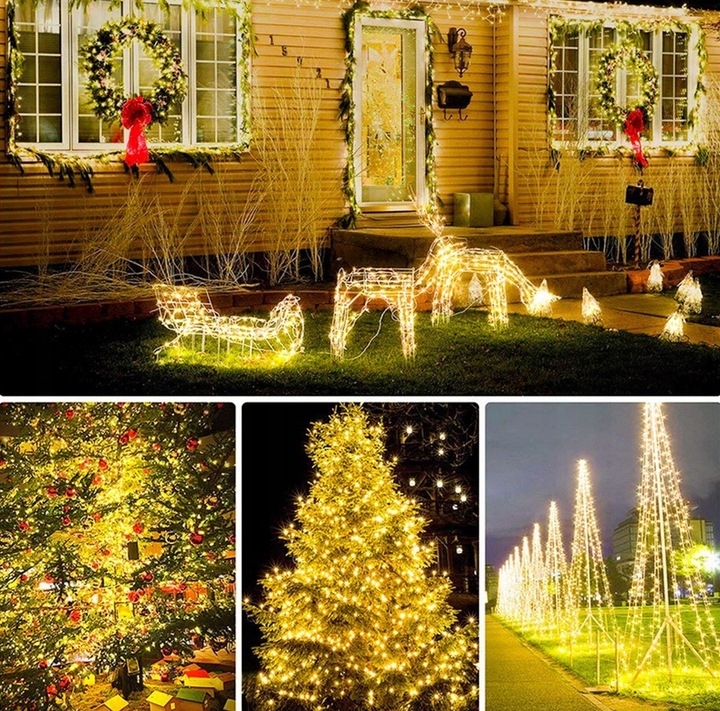 Lampki druciki mikro 500LED 50 METRÓW NA ZIELONYM KABLU