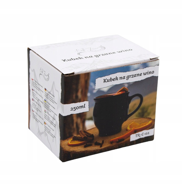 Komplet 2x KUBEK kamionkowy DO GRZAŃCA na grzane wino piwo zestaw do wina